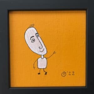 10x10cm Akryl Maleri - Hallo