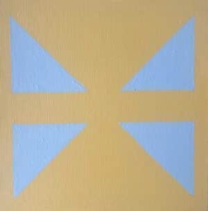 20x20cm Akryl Maleri - Lyseblått Symbol