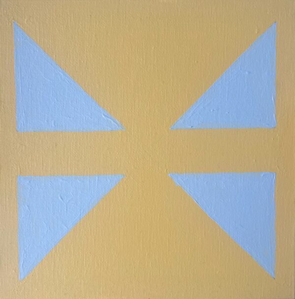 20x20cm Akryl Maleri - Lyseblått Symbol