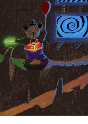 A4 Trykk - Cave Teddybear