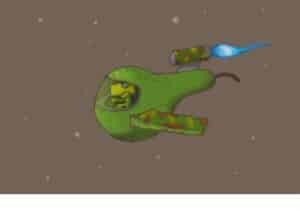 A4 Trykk - Pear Spaceship 2