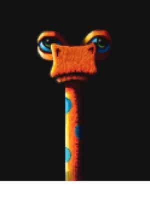 A6 Trykk - Sad Giraffe